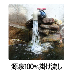 源泉掛け流し100％のモール温泉